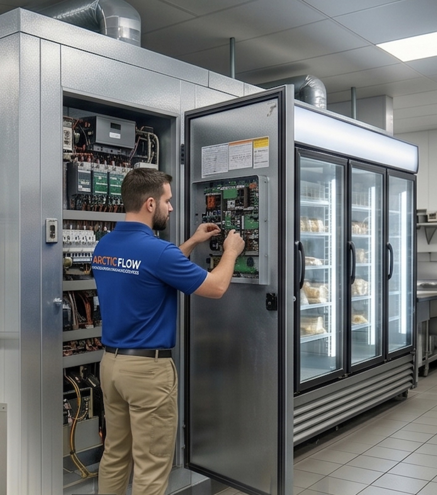 Arctic Flow technician on site